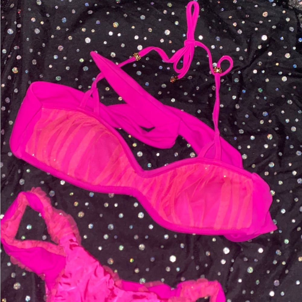 Hot pink beach bunny bikini